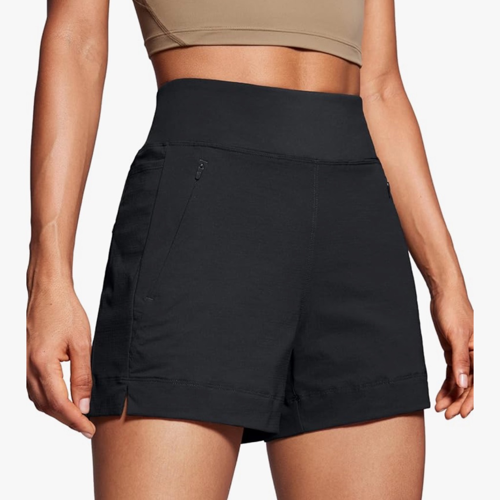 Crz Yoga Women’s Lightweight Mid Rise Hiking Shorts 4”